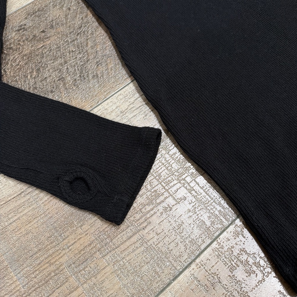 Enza Costa knit turtleneck sweater mini dress in black - Picture 3 of 5